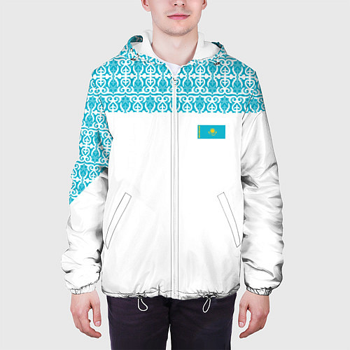 Мужская куртка Казахстан Форма / 3D-Белый – фото 3