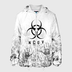 Куртка с капюшоном мужская NCoV, цвет: 3D-белый