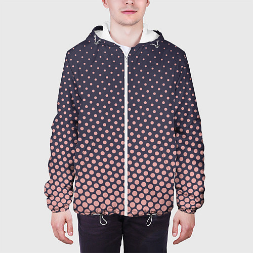 Мужская куртка Dots pattern / 3D-Белый – фото 3