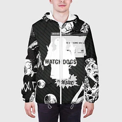 Куртка с капюшоном мужская WATCH DOGS 2, цвет: 3D-белый — фото 2