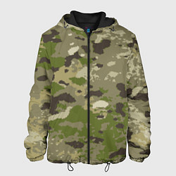 Куртка с капюшоном мужская Камуфляж: болотный, цвет: 3D-черный