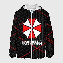 Куртка с капюшоном мужская UMBRELLA CORP, цвет: 3D-белый