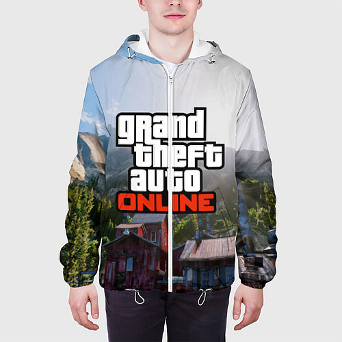 Мужская куртка GTA Online / 3D-Белый – фото 3
