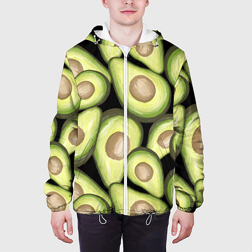 Мужская куртка Avocado background / 3D-Белый – фото 3