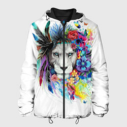 Куртка с капюшоном мужская Лев, цвет: 3D-черный