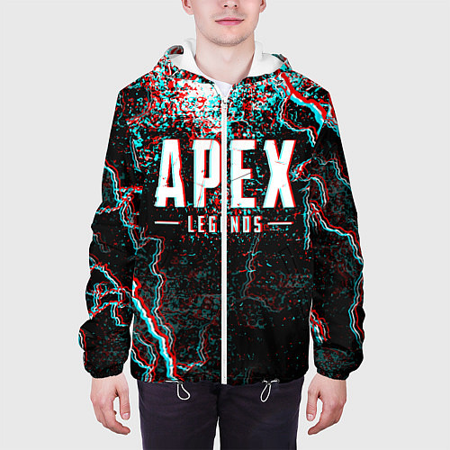 Мужская куртка APEX LEGENDS GLITCH / 3D-Белый – фото 3