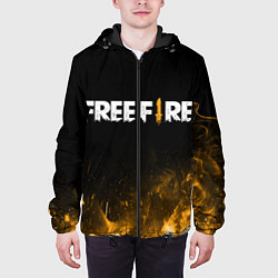 Куртка с капюшоном мужская Free Fire, цвет: 3D-черный — фото 2