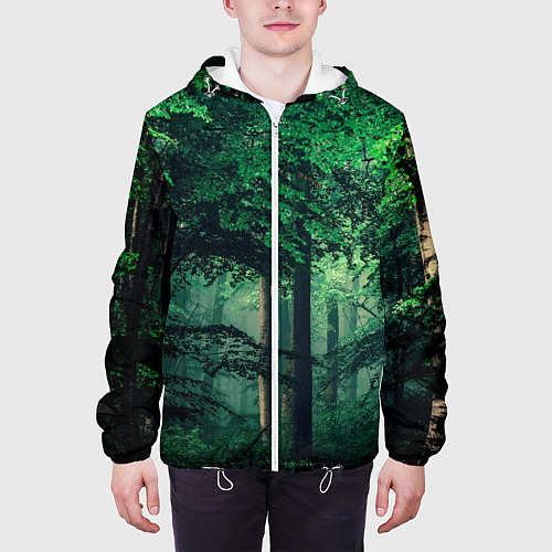Мужская куртка Деревья / 3D-Белый – фото 3