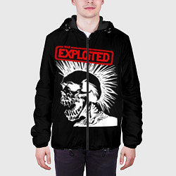 Куртка с капюшоном мужская The Exploited, цвет: 3D-черный — фото 2