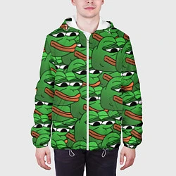 Куртка с капюшоном мужская Pepe The Frog, цвет: 3D-белый — фото 2