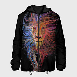 Куртка с капюшоном мужская Лев, цвет: 3D-черный