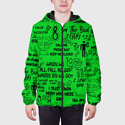 Куртка с капюшоном мужская GREEN BILLIE EILISH, цвет: 3D-черный — фото 2