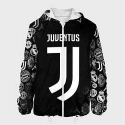 Куртка с капюшоном мужская JUVENTUS, цвет: 3D-белый