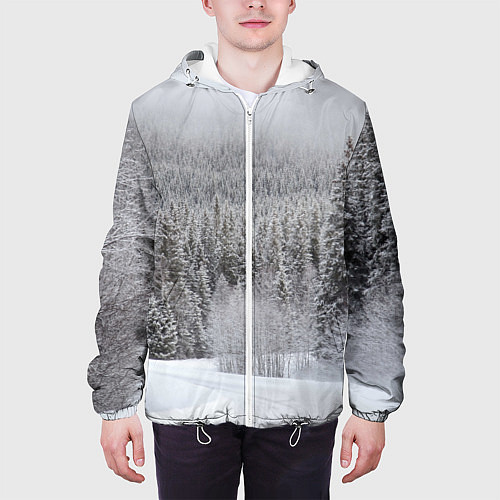 Мужская куртка Зимняя природа / 3D-Белый – фото 3
