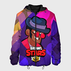 Куртка с капюшоном мужская Brawl stars Брок, цвет: 3D-черный