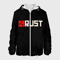 Куртка с капюшоном мужская RUST, цвет: 3D-белый