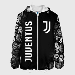 Куртка с капюшоном мужская JUVENTUS, цвет: 3D-белый