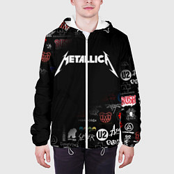 Куртка с капюшоном мужская Metallica, цвет: 3D-белый — фото 2