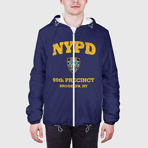 Мужская куртка Бруклин 9-9 департамент NYPD / 3D-Белый – фото 3