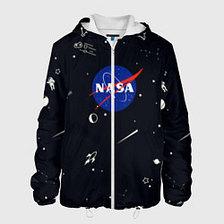 Куртка с капюшоном мужская NASA, цвет: 3D-белый
