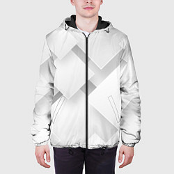 Куртка с капюшоном мужская Геометрическая Абстракция, цвет: 3D-черный — фото 2