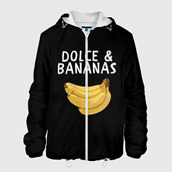 Куртка с капюшоном мужская Dolce and Bananas, цвет: 3D-белый