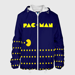 Куртка с капюшоном мужская PAC-MAN, цвет: 3D-белый
