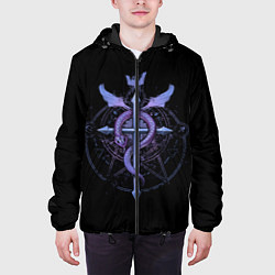 Куртка с капюшоном мужская Стальной алхимик, цвет: 3D-черный — фото 2