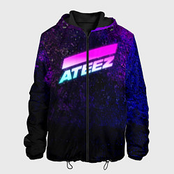 Куртка с капюшоном мужская ATEEZ neon, цвет: 3D-черный