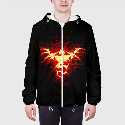 Мужская куртка Огненный Дракон / 3D-Белый – фото 3