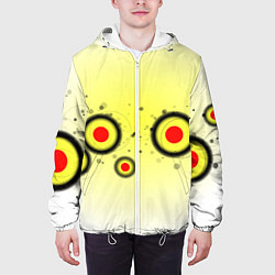 Куртка с капюшоном мужская Молекулы, цвет: 3D-белый — фото 2