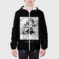 Куртка с капюшоном мужская Клинок, рассекающий демонов, цвет: 3D-белый — фото 2