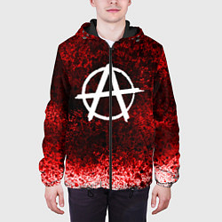 Куртка с капюшоном мужская АНАРХИЯ, цвет: 3D-черный — фото 2