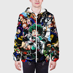 Куртка с капюшоном мужская Моя геройская академия, цвет: 3D-белый — фото 2