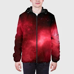 Куртка с капюшоном мужская Космос, цвет: 3D-черный — фото 2