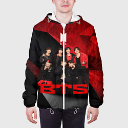 Куртка с капюшоном мужская BTS, цвет: 3D-белый — фото 2