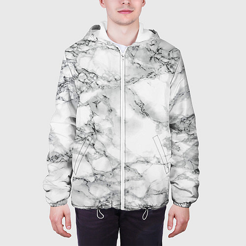 Мужская куртка Мрамор / 3D-Белый – фото 3