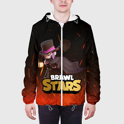 Мужская куртка Brawl stars Mortis Мортис / 3D-Белый – фото 3