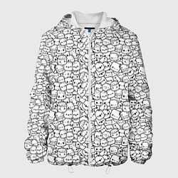 Куртка с капюшоном мужская Зефирки Oko, цвет: 3D-белый