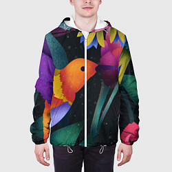 Куртка с капюшоном мужская Колибри, цвет: 3D-белый — фото 2