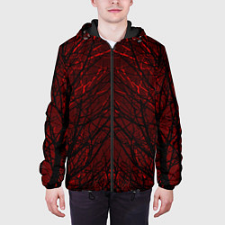 Куртка с капюшоном мужская Ветви, цвет: 3D-черный — фото 2