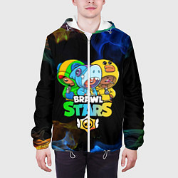 Куртка с капюшоном мужская Brawl Stars Leon Trio, цвет: 3D-белый — фото 2