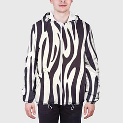 Куртка с капюшоном мужская Я зебра, цвет: 3D-белый — фото 2