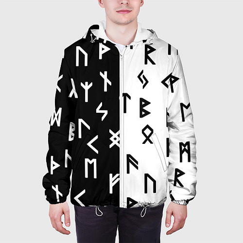 Мужская куртка РУНЫ / 3D-Белый – фото 3