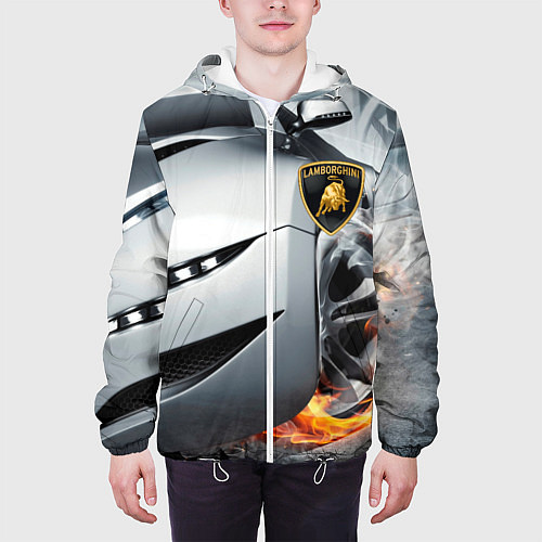 Мужская куртка Lamborghini / 3D-Белый – фото 3