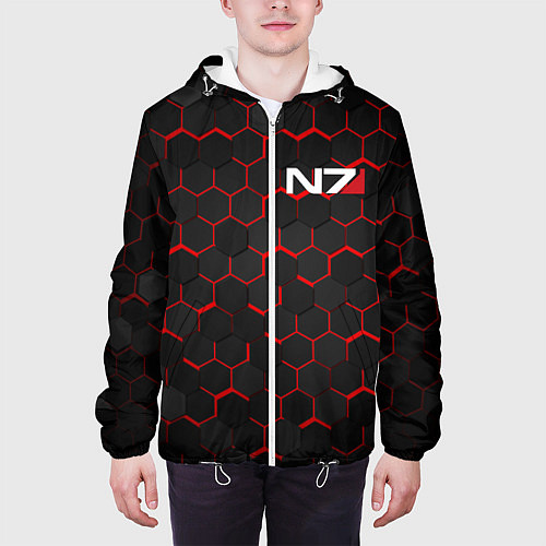 Мужская куртка MASS EFFECT N7 / 3D-Белый – фото 3