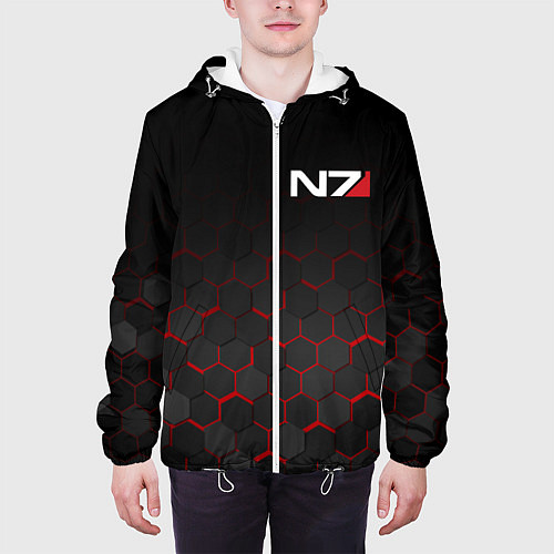 Мужская куртка MASS EFFECT N7 / 3D-Белый – фото 3
