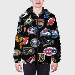 Куртка с капюшоном мужская NBA PATTERN, цвет: 3D-черный — фото 2