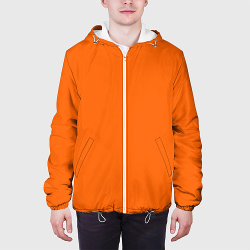Мужская куртка Цвет апельсиновая корка / 3D-Белый – фото 3