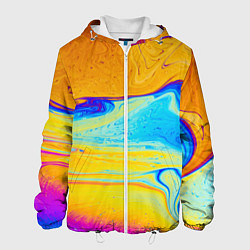 Куртка с капюшоном мужская ABSTRACT WAVES, цвет: 3D-белый